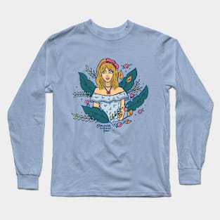 Flourish Without Fear Girl - Floral Long Sleeve T-Shirt